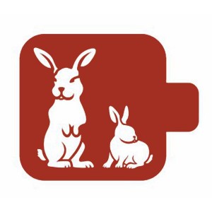 Трафарет М9Фн-053 "Два кролика" Event Design, 9х9 см
